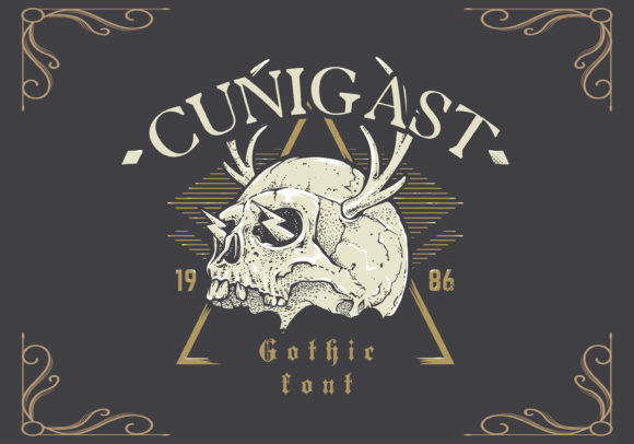 Cunigast: Bold Vintage Font for Creative Projects