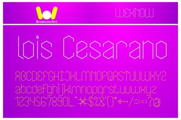 Lois Cesarano: A Futuristic Font for Modern Design